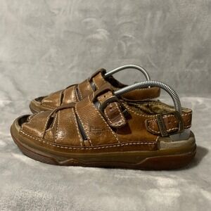 Dr Martens Mens Leather Fisherman Sandals Tan Chunky Buckle Strap Size 10 US M